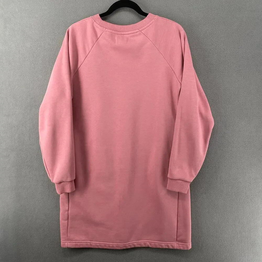 Pact Organic Cotton Blend Crew Neck Pullover Tunic Sweatshirt Womens M Pockets - Picture 2 of 15